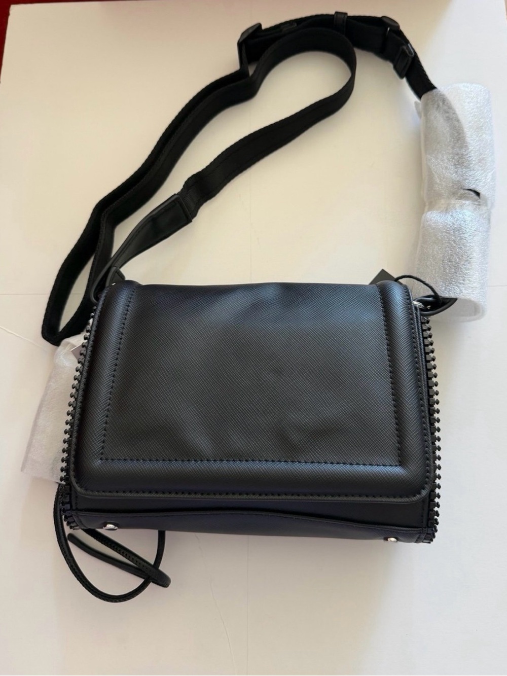 DIESEL® Small Saffiano Faux Leather Crossbody Bag NWT - Picture 8 of 12